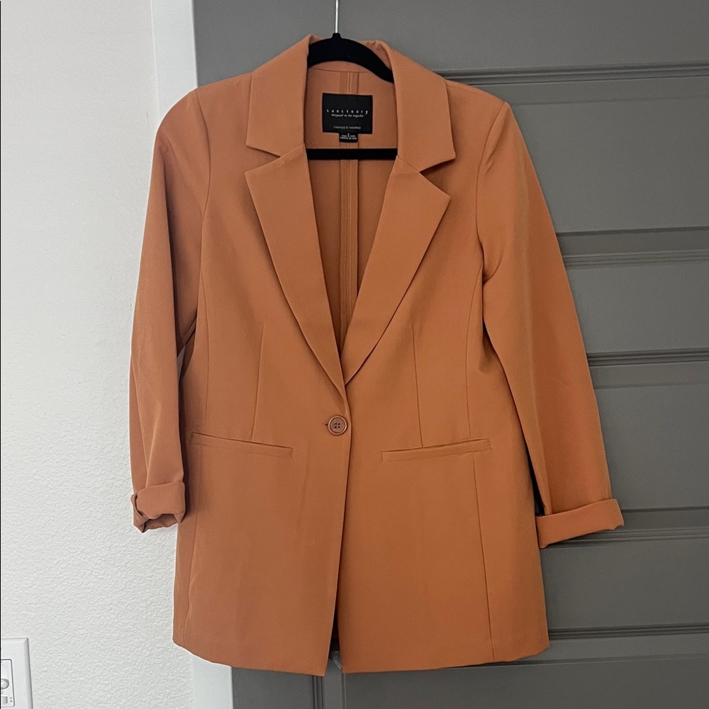 Sanctuary Rust Orange Single-Button Blazer